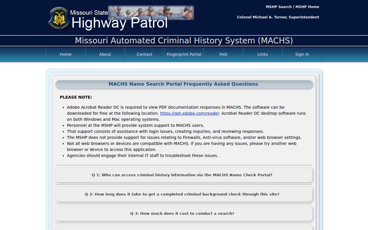 St. Francois County criminal court case and MACHS reporting guidance
