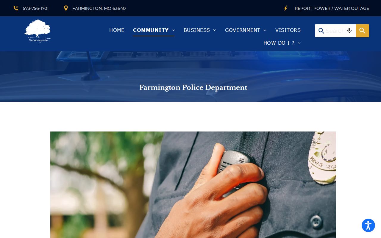 Farmington criminal records and police report contact information