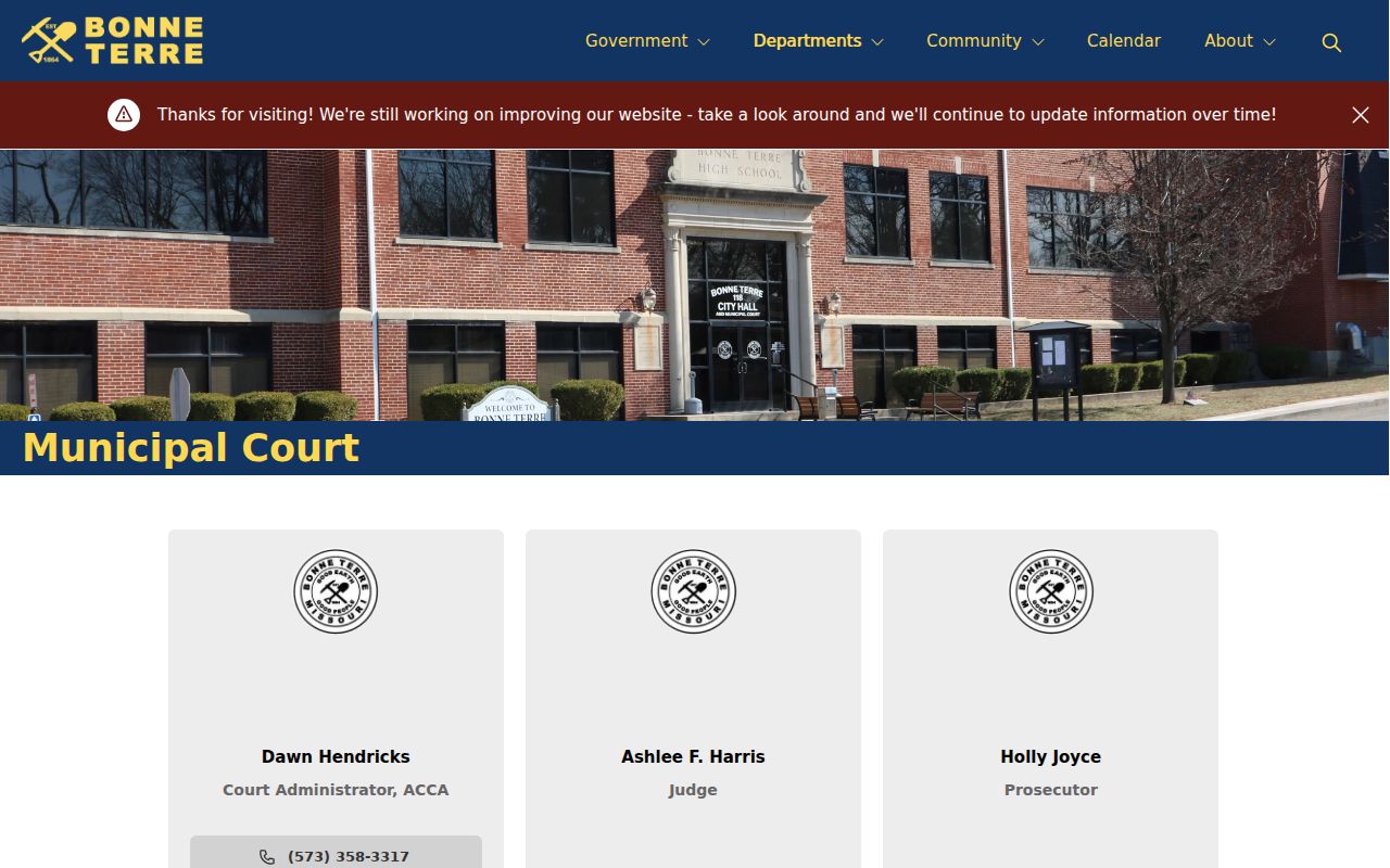 St. Francois County Bonne Terre criminal court records page