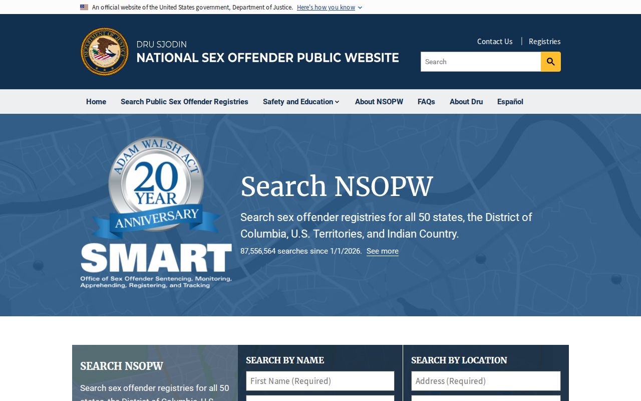 National search for St. Francois County sex offender registry records